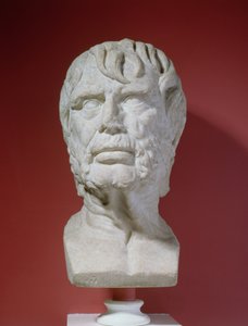 Portrettbyste av Lucius Annaeus Seneca, c.4 f.Kr.-c.65 e.Kr. (marmor)